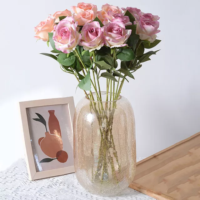 1 pz Fiore Artificiale Rosa Seta Per Decorazione Festa Mamma Sp
