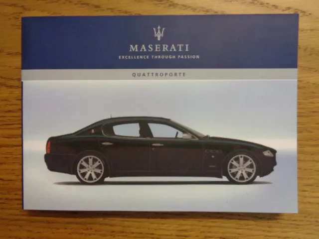 Maserati Quattroporte Owners Handbook/Manual