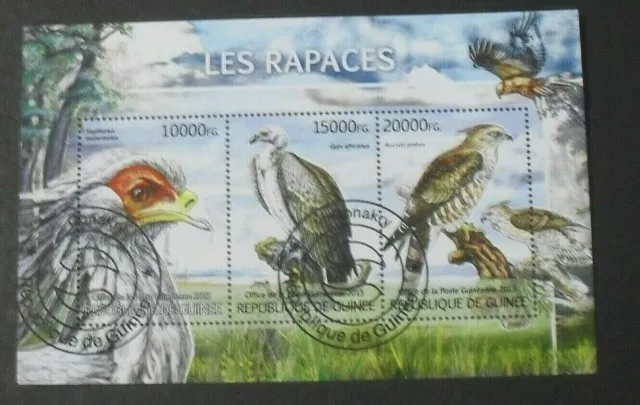 021. Guinea Republic 2013 Used Stamp M/S Birds, Raptors