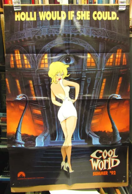Cool World Movie Original Advance Poster-1992-Ralph Bakshi, Kim Basinger