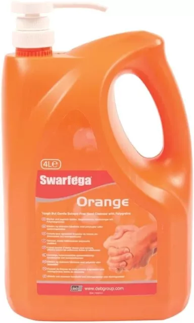 Deb Swarfega Orange SOR4LMP Pulitore mani resistente 4 L pompa superiore spedizione gratuita