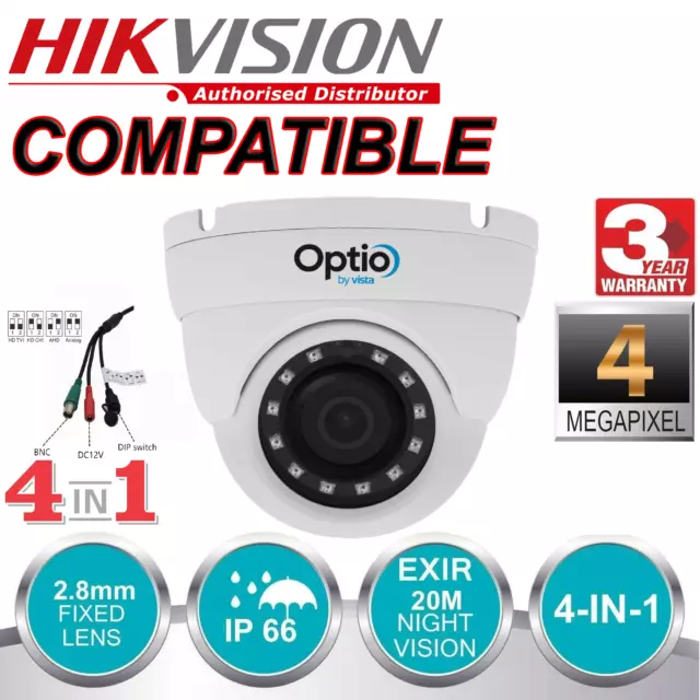 HIKVISION quality Optio 4MP HD 2.8mm Lens IP67 Outdoor CCTV Security Camera UK