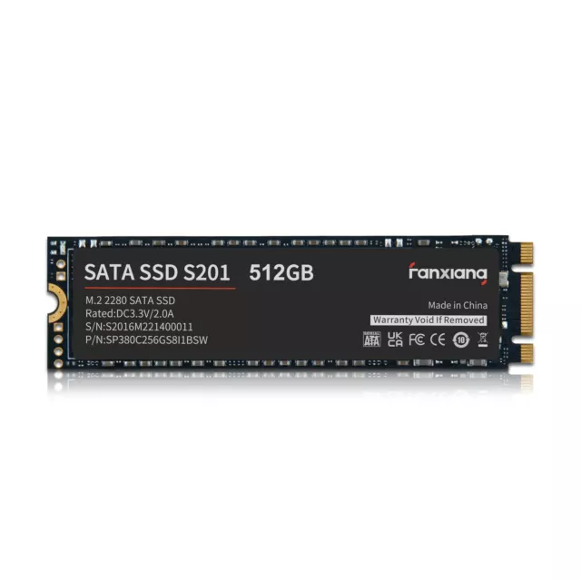 fanxiang M.2 2280 512GB SATA III 6Gb/s 500MB/S Internal Solid State Drive SSD PC