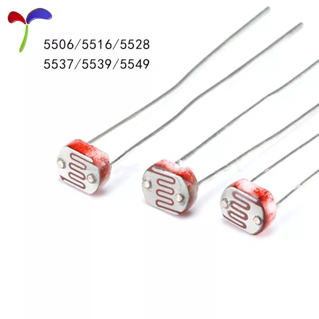 100 x resistori dipendenti dalla luce (LDR) fotoresistori 6 tipi lampone Arduino