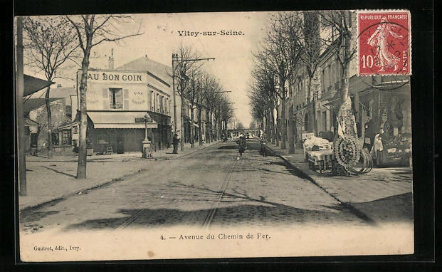 CPA Vitry-sur-Seine, Avenue du Chemin de Fer 1909