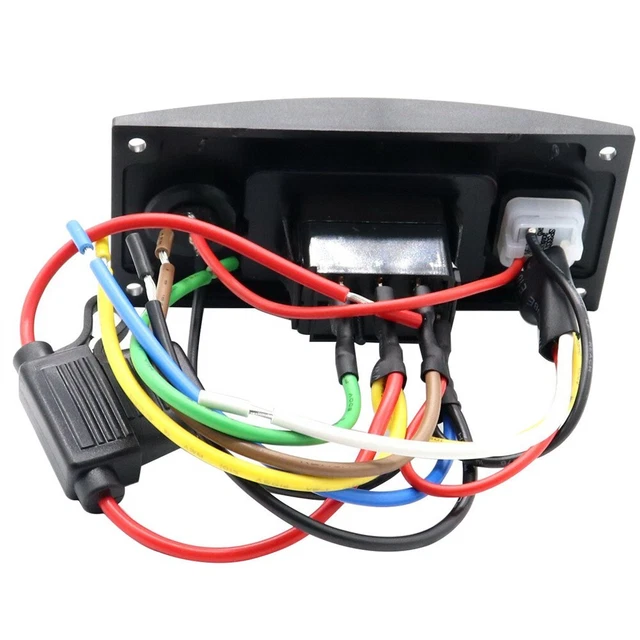 Pannello Di Controllo Auto 12V/24V Con 3 Prese Accendisigari, Doppia USB E Voltmetro - Per Barca, Camper, Marina - 5
