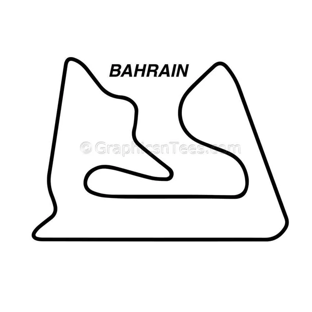 BAHRAIN RACE TRACK Sticker Motor Racing F1 Circuit GP Graphic Decal £2. ...
