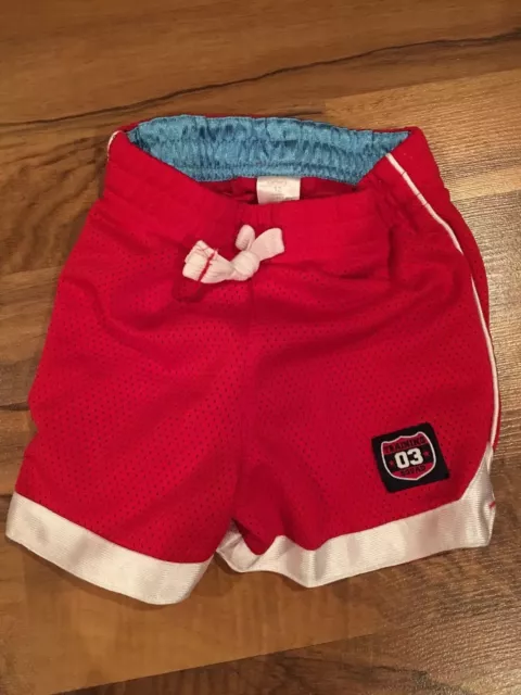 Carter's Infant Boys 12M Pull-on Red Athletic Shorts EUC