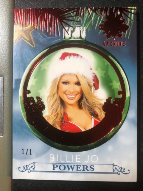 2019 Benchwarmer BILLIE JO POWERS Holiday ORNAMENT Red Foil #1/1 Ms Swimsuit USA
