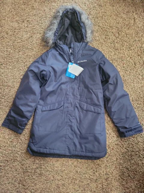 Columbia Kids Navy Thermal Jacket Suttle Mountain Long Sleeves Sz 10-12