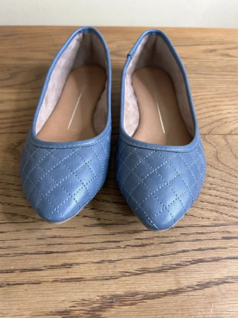 Women's Report Shannon Quilted Ballet Flat Size 7.5 Indigo NWOB