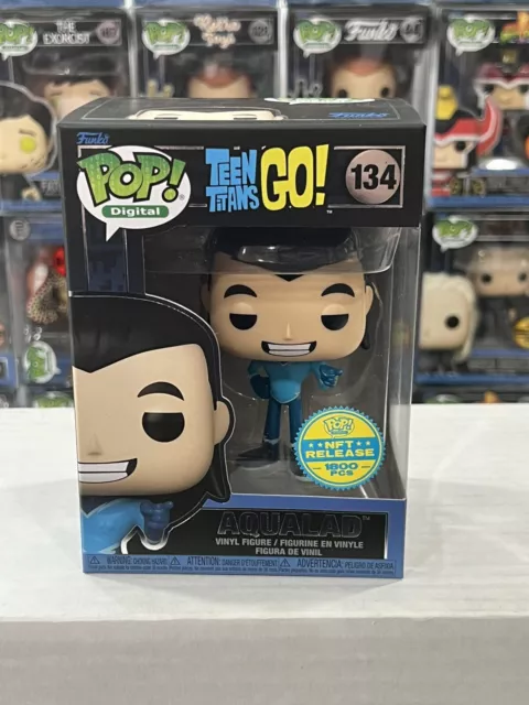 🔥Aqualad Teen Titans Go Digital Funko Pop! 134 LE 1800 PCS With Free Case📈