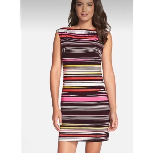 NEW Trina Turk Felana 2 Stripes Shift Dress Size Small