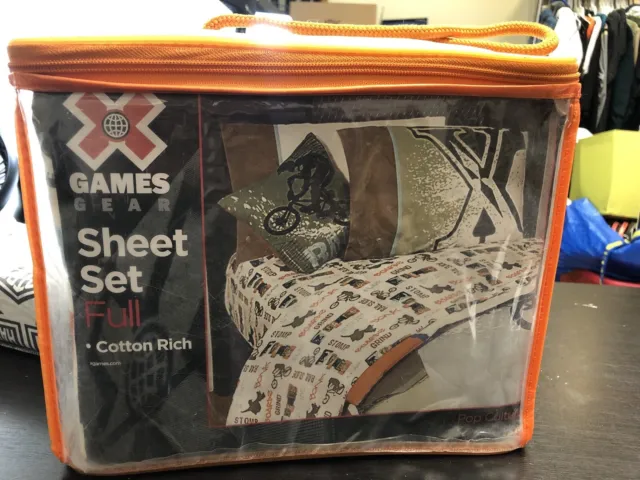 NEW  X Games Gear Cotton Rich  Full Sheet Set New aa5