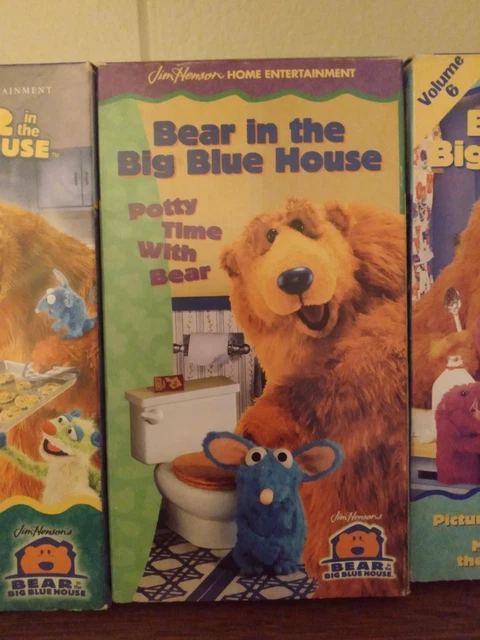 BEAR IN THE Big Blue House VHS Tape Lot Vol 1 And 6, Potty Time, Sense ...