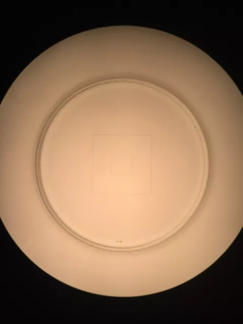 Microscope Glass Reticle Round 21mm Two Squares For 23.3mm Eyepiece AO 481