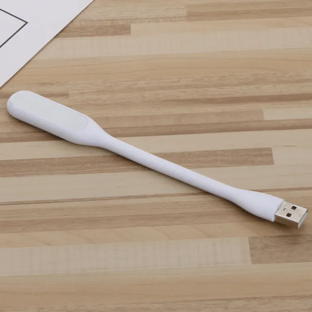 Flexible Bright Mini USB LED Light Lamp for Notebook Laptop Desk Reading-White