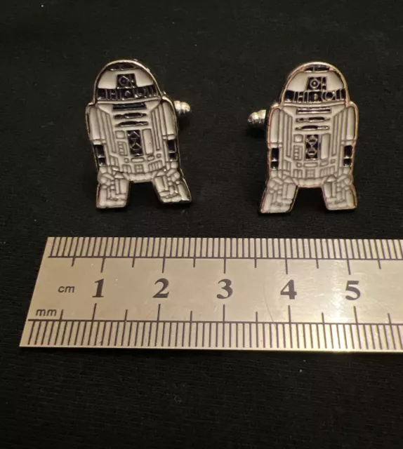 R2D2 Star Wars Enamel Cufflinks Wedding Best Man Dad UK SELLER FREE P&P!