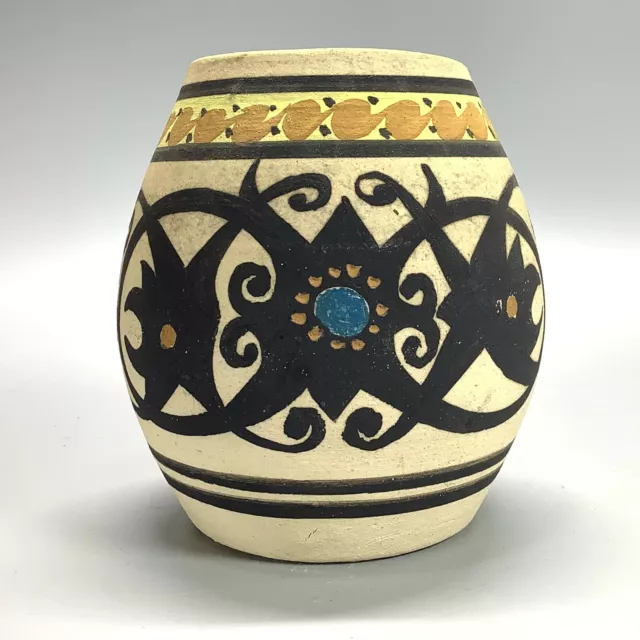 Native American Hand Painted Pottery Jar Pot