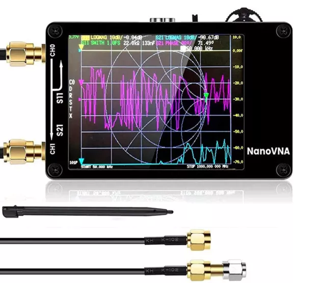 Nanovna 10KHz-1.5Ghz Vector Network Analyzer MF HF VHF UHF Antenna Analyzer 2.8"