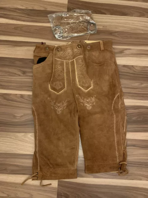 Herren Trachtenlederhose Trachten Tradition Gaudi Leathers Gr 48 Neu unbenutzt