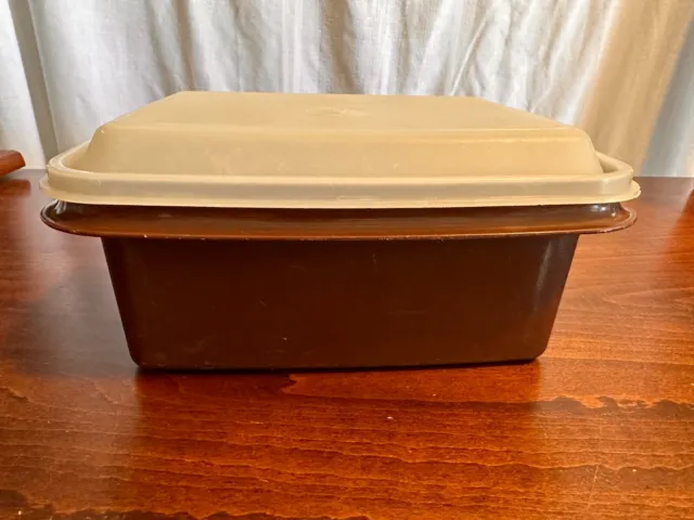 Tupperware Freeze & Save Ice Cream Keeper Chocolate Brown Container 1254