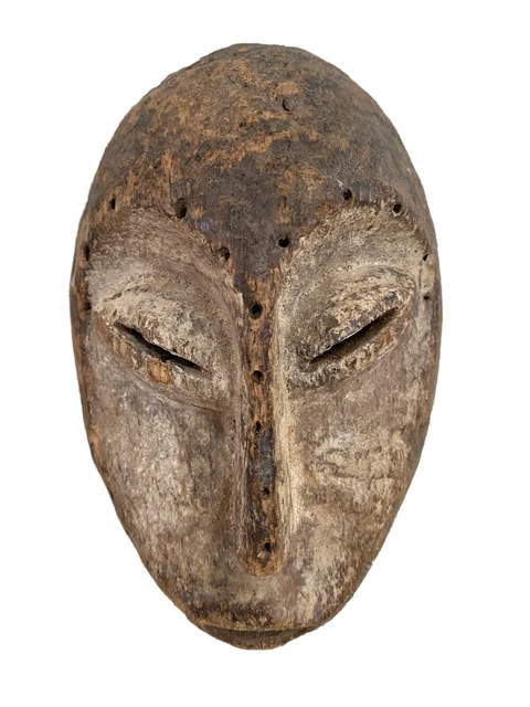Superb Old  African Lega Small Passport Mask  DR Congo 7.75" H