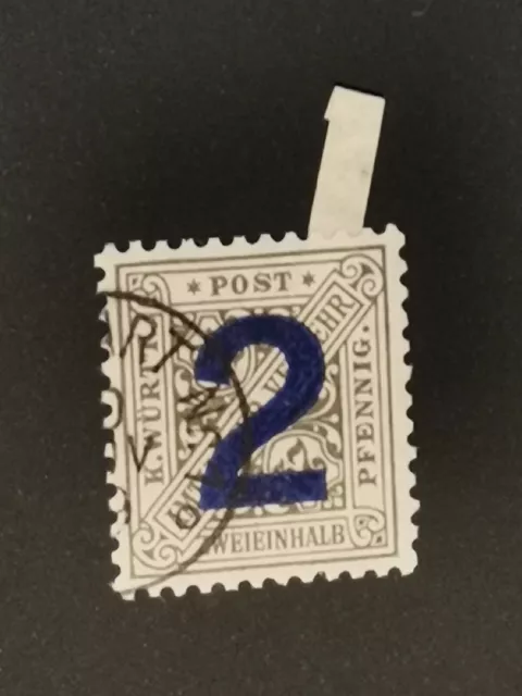 1919 Württemberg MiNr 257 Dienstmarke Gestempelt Mit Falz