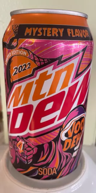 One (1) Mountain Dew 2022 Voo Dew Mystery Flavor 12 oz can Voodew 4 UNOPENED