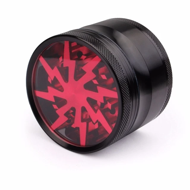 Moulin à Épices Manuel 63 Mm - Grinder Métal 4 Parties Avec Garantie à Vie - Noir