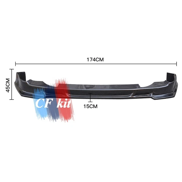 CARBON FIBER S Style Front Bumper Lip Chin Spoiler For Honda CRX Coupe