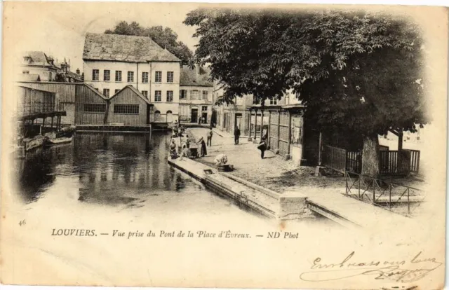 CPA LOUVIERS - Vue prise du Pont de la Place d'ÉVREUX (181993)
