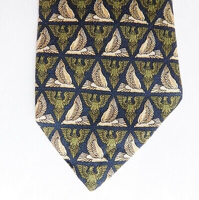 American Eagle PURA SETA Cravatta con motivo check Triangolo Made in USA