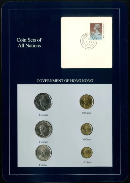 Hong Kong: Coin Sets of All Nations 1979-1988 - UNC