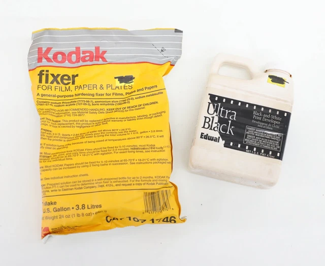 Ultra Black (Edwal) B&W Print Developer and Kodak Fixer - AS IS
