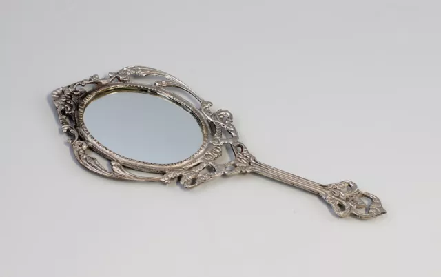 9977499 Espejo Hand-Spiegel Vintage Plateado