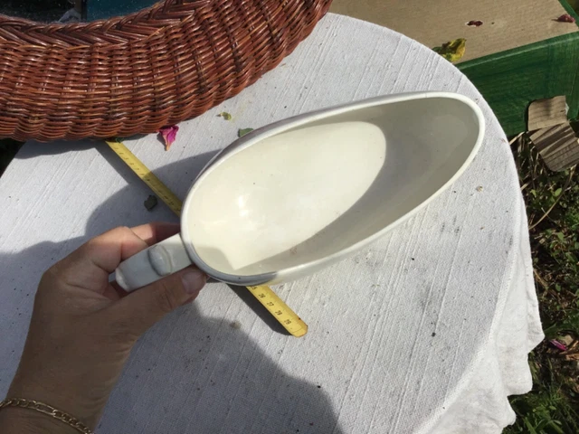 BOURDALOUE ANCIEN POT de chambre pour femme en faïence SARREGUEMINES