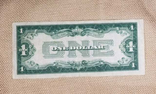 1928 A $1 Silver Certificate Funny Back Note, Blue Seal, Circulated