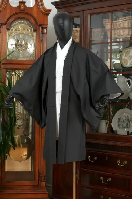 Dear Vanilla Japanese Silk Haori Jacket Men's Kimono Genuine Japan Made Vintage