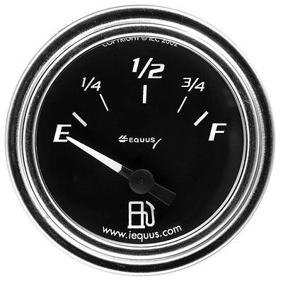Equus 2.0 Dia Fuel Level Gauge Chrome - E7361