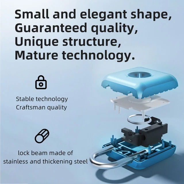 rapide Serrure intelligente Sans clé Cadenas d'empreinte digitale 4