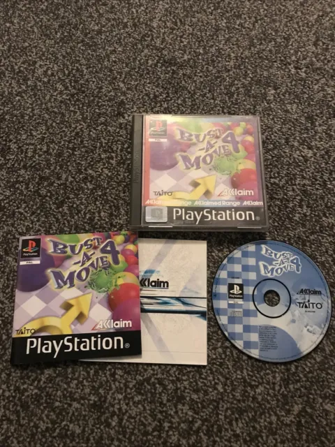 Sony PlayStation 1 PS 1 PS 2 Game Complete Bust A Move 4 Taito 0000