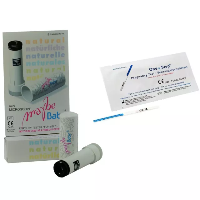 Ovulation Saliva Test Fertility Mini-Microscope Tester with 5 Pregnancy Tests