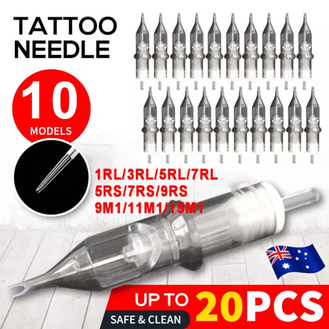 10/20Pcs Disposable Tattoo Needle Cartridges Sterilized Round Liners Shaders