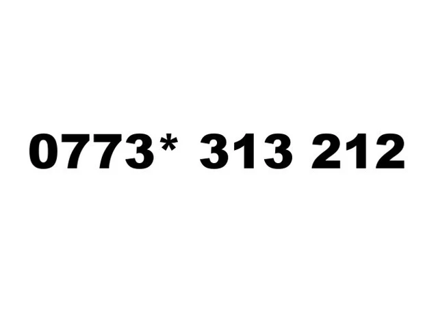 Gold Vip Business Easy Memorable Mobile Phone Number Platinum Sim 0773* 313 212