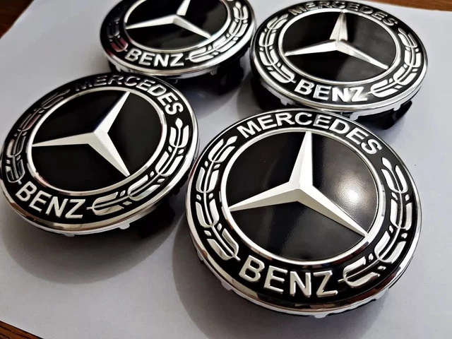 4 Coprimozzi Per Mercedes Benz Da 75 Mm - Compatibili Con B66470207/B66470200, Alluminio, Vari Colori