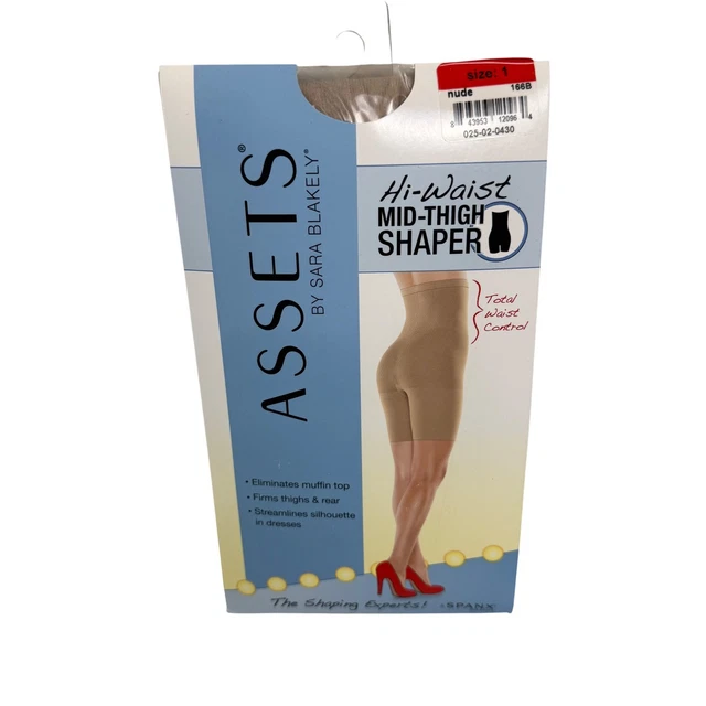 Spanx Assets Sensational Shaper Cosciale (1X) - Modellante Vita Alta Nero - Nuovo Con Etichette