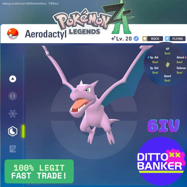 Pokemon Legends ZA – Shiny Tyrunt Lv.20 – Adamant, 6IV, Male – Fast Trade Ready (Nintendo Switch)