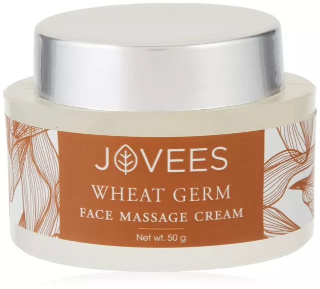 Jovees Blé Germe Visage Massage Crème avec Vitamine E pour Tous Peau Types 50g