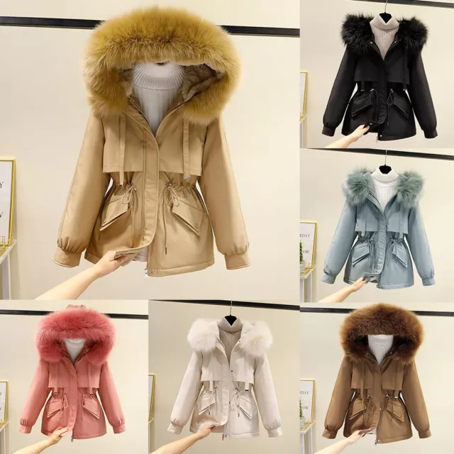 Veste rembourrée femme manteau à capuche chaud hiver parka vêtements d'extér